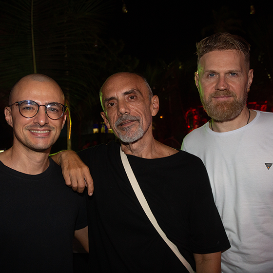 image of music producer at a console